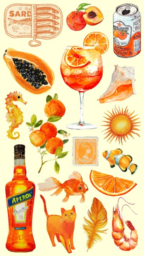 Orange And Red Aesthetic Vintage, Fruit Summer Aesthetic, Tangerines Aesthetics, Orange Things Aesthetic, Orange Aesthetic Drawing, Orange Art Aesthetic, Vintage Orange Aesthetic, Orange Summer Aesthetic, Orange Aesthetic Collage