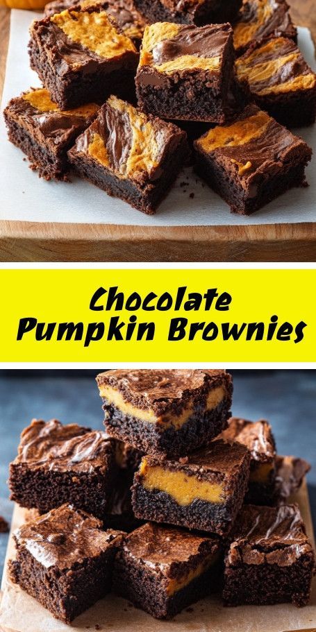 Pumpkin Chocolate Swirl Brownies recipe for fall gatherings and cozy bakes. #Brownies #PumpkinChocolateSwirl #FallFlavors Pumpkin Chocolate Brownies, Chocolate Pumpkin Brownies, Thanksgiving Brownies, Pumpkin Swirl Brownies, Pumpkin Fudge, Autumn Baking, Recipe For Fall, Pumpkin Brownies, Festive Recipes