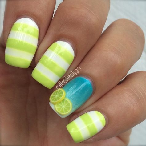 Margarita Nails, Fruit Nail Art, Fingernail Designs, Holiday Nail, Holiday Nail Art, Cute Nail Art, Nail Art Galleries, Easy Nail Art, Creative Nails