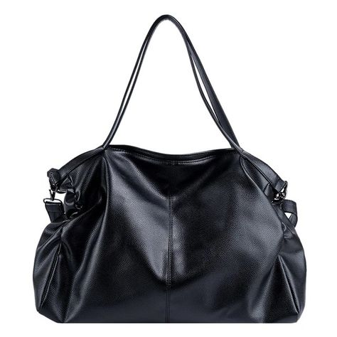 Color: Black Satchels Handbags, Black Leather Tote Bag, Travel Tote Bag, Handbags Crossbody, Leather Handbags Crossbody, Black Leather Tote, Black Shoulder Bag, Casual Tote, Travel Tote