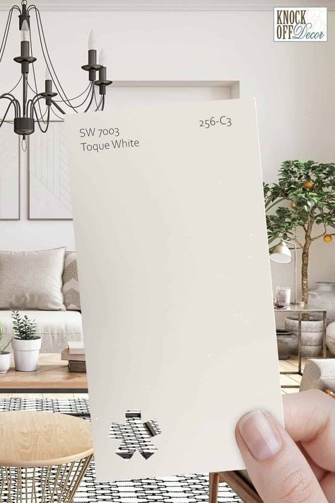 Perfect Off White Paint Color Sherwin Williams, Sw Toque White Walls, Sw Off White Paint Colors, Like Buttah Paint, Sw Reserved White, Sw Toque White, Toque White Sherwin Williams Walls, Sw Aged White, Sw Spare White