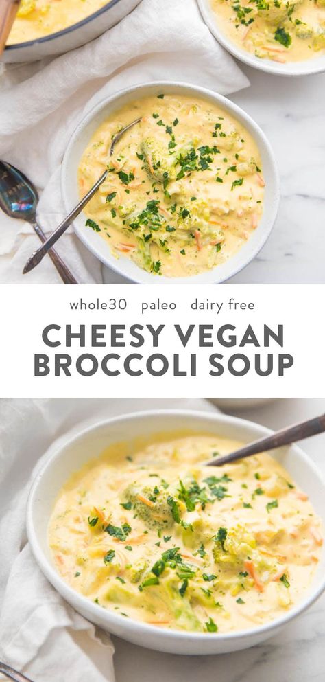 Paleo Broccoli, Paleo Fall Recipes, Vegan Broccoli Soup, Whole 30 Soup, Dinner Soup, Vegan Broccoli, Paleo Soup, Fall Soup Recipes, Soup Vegan