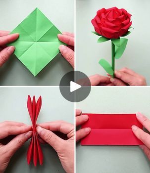 615K views · 17K reactions | Easy DIY Paper Flower Craft Ideas for Kids | How to Make Origami Paper Rose Tutorial :) | By Kids Planet | Facebook Origami Rose Flower, Origami Girl, Paper Rose Tutorial, Flower Craft Ideas, Folded Paper Flowers, Origami Flowers Tutorial, Paper Flower Wall Art, Paper Roses Diy, Kids Origami