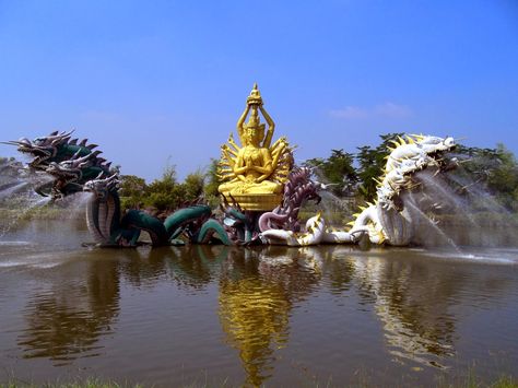 Pak Nam, Samut Prakan, Kuan Yin, Kwan Yin, Water Features In The Garden, Digital Journal, Ancient Cities, Water Fountain, Water Features