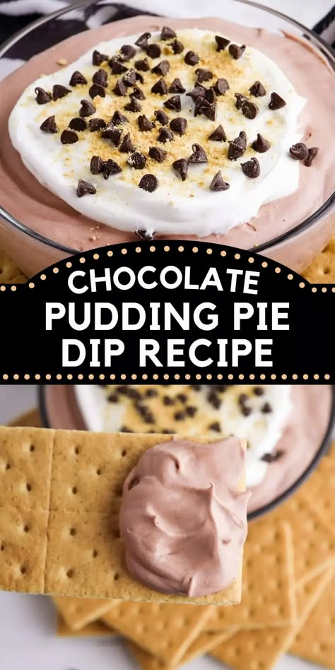 Cool Whip Chocolate Chip Dip, Chocolate Pie Dip, Recipes With Chocolate Pudding Mix In Them, Chocolate Chip Fluff, Chocolate Pudding Whipped Cream Dessert, Chocolate Pudding Fluff, Dessert Fluff Recipes, Chocolate Fluff Dessert Cool Whip, Pudding Dip Recipes