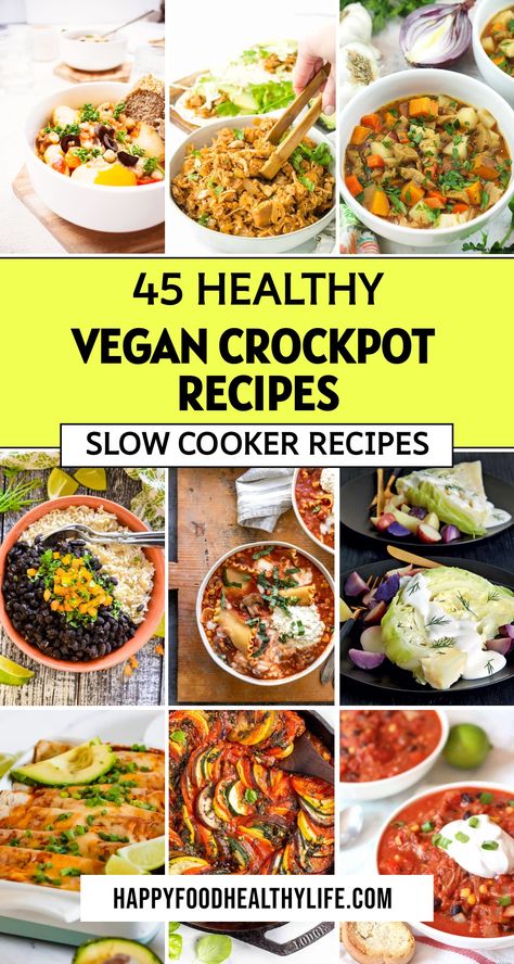 Are you searching for scrumptious vegan crockpot recipes to try out? Look no further! Here are 45 of the Best Vegan Crockpot Recipes that we swear by in our household. From dinners to summer delights, these healthy and high-protein options are perfect for your slow cooker. They're not only easy to make but also kid-friendly, making mealtime a breeze. Whether you're a seasoned chef or just starting out on your vegan journey, these recipes are sure to impress. Vegan Crockpot Meals Easy, Veggie Crock Pot Recipes, Easy Plant Based Crockpot Recipes, No Cheese Crockpot Recipes, Crockpot Casserole Recipes Vegetarian, Vegan Recipes Oven, Unusual Crockpot Recipes, High Protein Vegan Crockpot Recipes, Best Vegan Crockpot Recipes