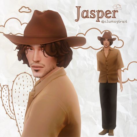 ✮⋆｡° ✮𓃗 Jasper 𓃓✮⋆｡° ✮ | Patreon Clumsytraitt Sims 4, Sims 4 Cc Cowboy Hat Male, Sims 4 Yellowstone Cc, Ts4 Bandana, Sims 4 Cowboy Hat, Cowboy Sims 4 Cc, Sims 4 Cowboy Cc, Sims 4 Western Cc, Sims 4 Male Dump