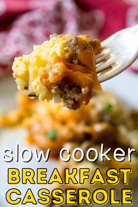 Casserole Breakfast, Slow Cooker Breakfast Casserole, Sausage Crockpot, Crockpot Breakfast Casserole, Breakfast Crockpot Recipes, Overnight Breakfast Casserole, Slow Cooker Breakfast, Crockpot Casserole, Casserole Easy