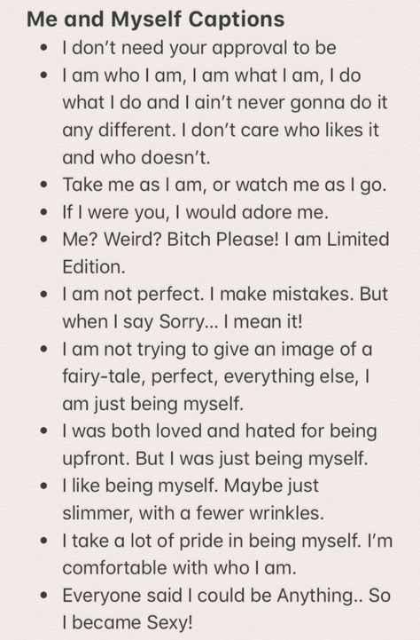 Myself Captions, Me And Myself, Insta Bio Quotes, Witty Instagram Captions, Instagram Captions Clever, Cute Instagram Captions, Insta Bio, Ig Captions, Insta Captions