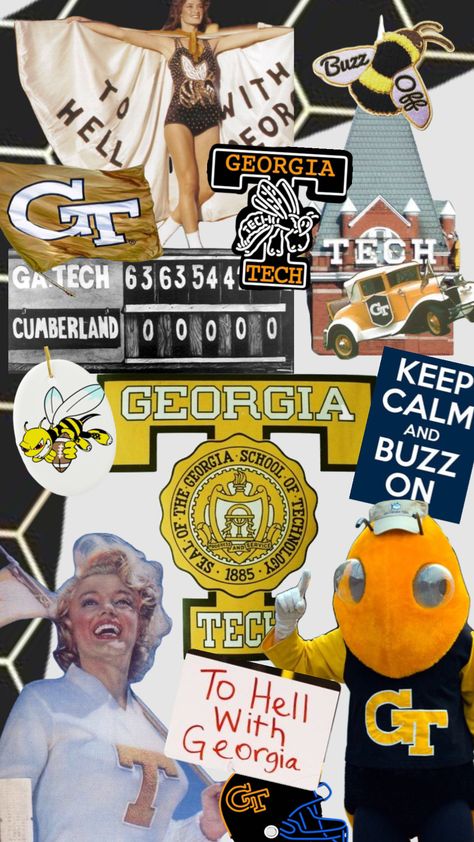 #georgiatech #football #backtoschool Georgia Football Aesthetic, Georgia Tech Aesthetic, Ga Tech, Senior Szn, Sticker Inspo, Tech Aesthetic, Georgia Football, Dream College, Uh Huh