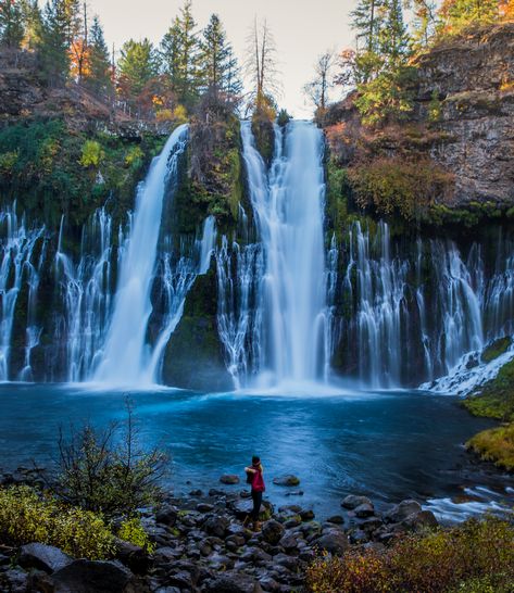 Waterfalls In California, California Waterfalls, California Places To Visit, Burney Falls, Lassen Volcanic National Park, Places In California, Fall Camping, Beautiful Vacations, Holiday Places