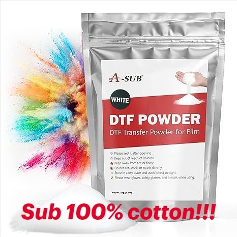 A-SUB DTF Powder, 35.3oz White DTF Transfer Powder, Hot Melt Adhesive DTF Powder for Sublimation, Work with DTF Transfer Film and DTF Printer for Digital Prints on Any Color and Material Fabric Dtf Powder, Hot Melt Adhesive, Dtf Printer, Ink Transfer, Transfer Printing, Shake It Off, Image Transfer, Sewing Stores, Dtf Transfer