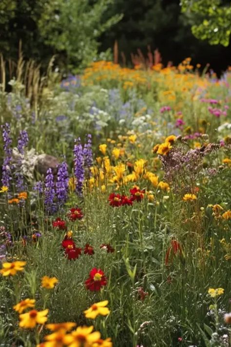 Create a stunning native wildflower garden that'll attract pollinators and brighten your yard! Discover the best plant combinations, maintenance tips, and seasonal planting ideas. Native wildflowers not only enhance the beauty of your space, but they also help improve local ecosystems. From flatter sun-loving blooms to shade-loving varieties, you can find diverse flowers to fit any location. Let us guide you through what to plant and how to care for them, ensuring your garden thrives year after year. Unlock the potential of your outdoor space with our wonderful suggestions! Wildflower Garden Backyard, Growing Wildflowers In Pots, Planting Wildflowers Landscapes, Wildflower Garden Bed, Native Plant Garden Design, Native Wildflower Garden, Wildflower Garden Ideas, Wildflower Yard, Wild Flowers Garden