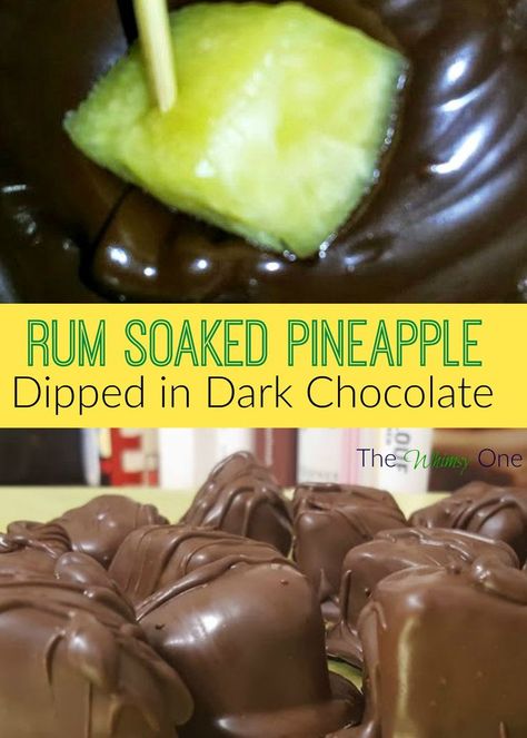 Drunken Desserts, Pineapple Chocolate, Chocolate Covered Pineapple, Alcoholic Treats, Alcoholic Desserts, Malibu Rum, Boozy Desserts, Think Food, Homemade Candies