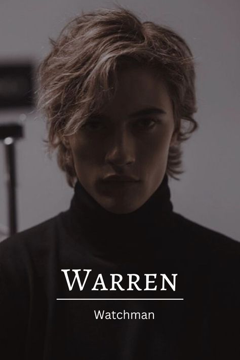 Warren Name Meaning, Astoria Name Meaning, Masculine Fantasy Names, Unique Fantasy Names Male, Male Names For Characters, Warren Name, Character Names Male, Dark Male Names, Aesthetic Male Names