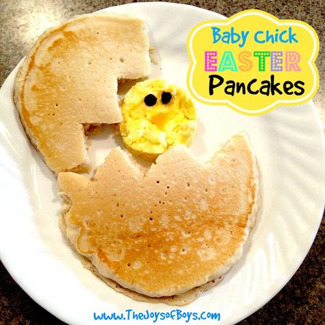 Easter Morning Breakfast, Easter Pancakes, Bunny Pancakes, Easter Foods, Easter Breakfast, Easter Morning, Baby Chick, Pancakes Easy, Easter Dinner