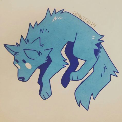 Blue Wolf, Cute Cat Memes, Posca Art, Canine Art, Get Back To Work, 판타지 아트, Art Tutorials Drawing, Cute Animal Drawings, Back To Work