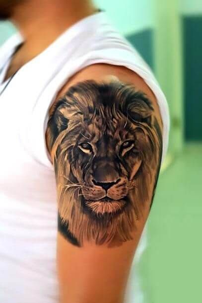 The 12+ King Of The Jungle Tattoo Designs | PetPress Lion Chest Tattoo, Lion Shoulder Tattoo, Tattoo Lion, Lion Tattoo Sleeves, Mens Lion Tattoo, Lion Head Tattoos, Kunst Tattoos, Lion Tattoo Design, Leo Tattoos