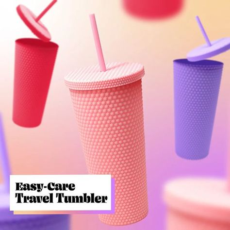 Purple Water, Studded Tumbler, Water Tumbler, Reusable Tumbler, Glass Designs, Tumblers With Lids, Cold Cup, Plastic Cup, Cold Brew