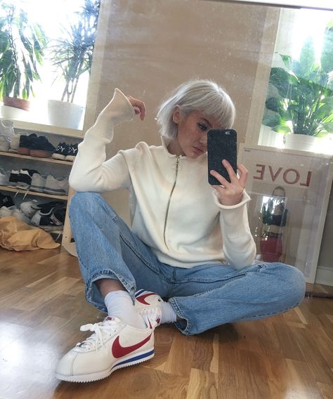 Nike Classic Cortez Outfit, Nike Cortez Outfit, Nike Cortez Women, Cheap Streetwear, Shoe Goals, Casual Oufits, Sneaker Outfits, Aesthetic Fits, Foto Ideas Instagram