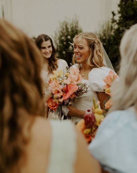 Wildflower Wedding Photos, Wedding Photography Colorful, Indie Wedding Photography, Whimsical Wedding Photography, Colorful Bridal Bouquet, French Chateau Wedding, Candid Wedding Photos, Future Wedding Plans, Garden Party Wedding