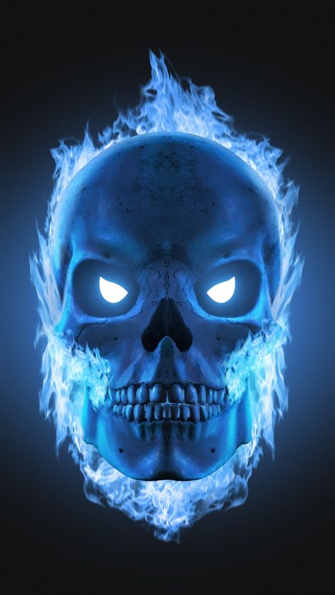 More at Mike Vands 😈 Blue Ghost Rider, Ghost Rider Wallpaper, Badass Skulls, Skull Quote, Dragon Wallpaper Iphone, Grim Reaper Art, Mental Disorder, Blue Skull, Skull Art Drawing