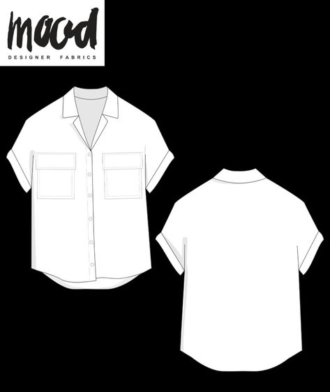 Mens Sewing Patterns, Dress Sewing Patterns Free, Mood Designer Fabrics, Shirt Sewing, Shirt Sewing Pattern, Free Sewing Pattern, Blouse Pattern Sewing, Blouse Diy, Mens Button Up