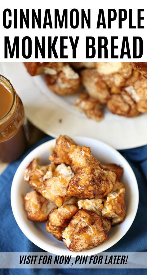 Easy Monkey Bread With Biscuits, Monkey Bread With Biscuits, Recipe With Biscuits, Apple Cinnamon Monkey Bread, Easy Monkey Bread Recipe, Biscuit Monkey Bread, Apple Monkey Bread, Cinnamon Monkey Bread, Monkey Bread Recipe Easy