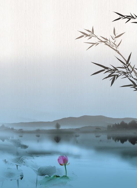 Ink painting, wind, landscape, lotus, bamboo, ancient poetry collection, poster background, psd Picture For Poetry Background, For Poetry Background, Poetry Background Templates, Poetry Background Design, Background For Poetry, Poetry Background Pictures, Poems Background, Poems Background Template, Poem Background