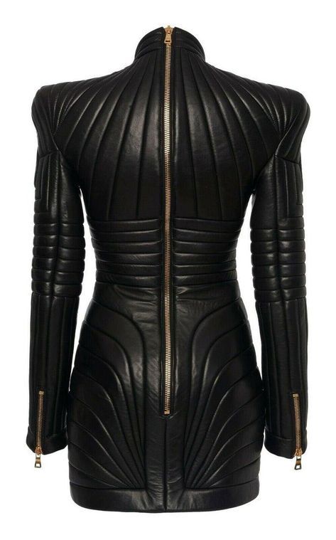 Genuine Leather Dress Women's Sexy Black Leather Dress | Etsy Leather Corset Dress, Victorian Coat, Wear Black Dresses, Leather Dress Women, Steampunk Dress, Quilt Dress, Nice Ideas, Black Leather Dresses, Leather Trench