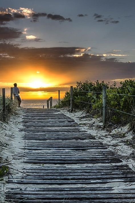 Blue Passions Beach At Sunset, End Of Summer, Walkway, The Beach, The Day, Water