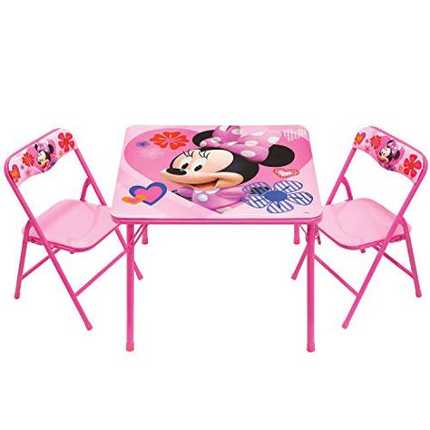 Minnie Mouse Table, Minnie Mouse Bedroom, Kids' Desk, Disney Gift, Play Table, Activity Table, Kids Table And Chairs, Table Chairs, Kid Table