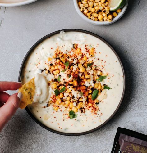 Poblano Appetizer, Elote Queso Dip, Elote Queso, Creamy Queso Dip, Corn Queso Dip, Delish Appetizers, Elote Dip Recipe, Fajita Night, Poblano Corn