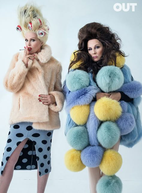 Looking Absolutely Fabulous on Out's August Cover; Jennifer Saunders and Joanna Lumley photographed for Out by Tim Walker. Absolutely Fabulous Costume, Abfab Absolutely Fabulous, Patsy Ab Fab, Absolutely Fabulous Patsy, Patsy And Eddie, Patsy And Edina, Patsy Stone, Jennifer Saunders, Joanna Lumley