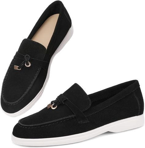 Amazon.com | Celbreez Flats Loafers Comfortable Loafers for Women Round Toe Suede Lightweight Slip-on Moccasins Shoes Classic Casual Driving Penny Loafers | Loafers & Slip-Ons Moccasin Shoes, Comfortable Loafers, Shoes Classic, Moccasins Shoes, Driving Loafers, Black Loafers, Classic Casual, Penny Loafers, Loafers For Women