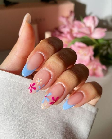 Pretty Fingernails, Mexico Nails, Diy Nails Tutorial, Hawaii Nails, Spring Acrylic Nails, Floral Nail Designs, Summery Nails, Cute Summer Nails, Nails Spring