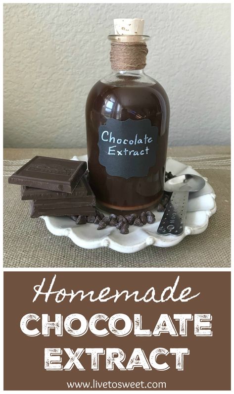 Chocolate Extract Recipes, How To Make Flavored Extracts, Make Your Own Extracts, Homemade Extracts Recipes, Extract Recipes, Homemade Extracts, Diy Extracts, Hazelnut Extract, Chocolate Meringue Pie