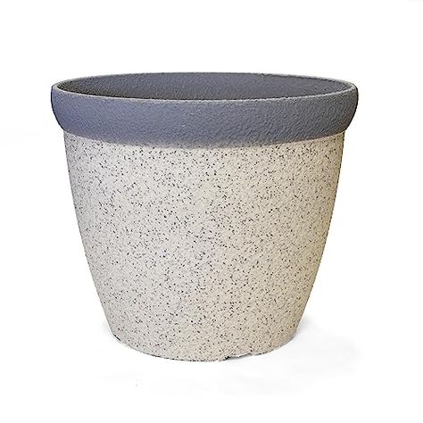 MISCO 2-Tone Desert Sand Planter, White/Stone Pot For Plants, Stone Sign, Sunny Window, Sand Textures, Inspired Interiors, Modern Eclectic, Plastic Planters, Brown Stone, Elegant Colors