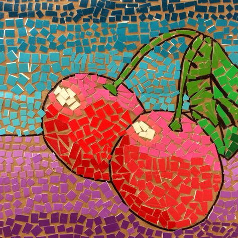 Mosaic Fruit Art, Fruit Art Projects For Kids, Fruit Collage Art, Fruit Art Projects, Food Art Projects, Collage Fruit, Fruit Mosaic, Fruit Collage, Op Art Lessons