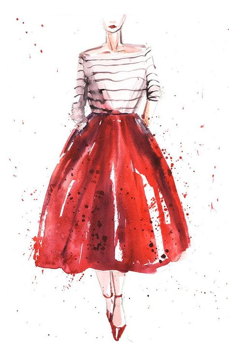 Watercolor Fashion Sketch, Watercolor Fashion Illustration, Fashion Design Inspiration, Fashion Illustration Watercolor, Watercolor Dress, Dress Illustration, Fashion Sketches Dresses, Watercolor Fashion, Fashion Drawing Dresses