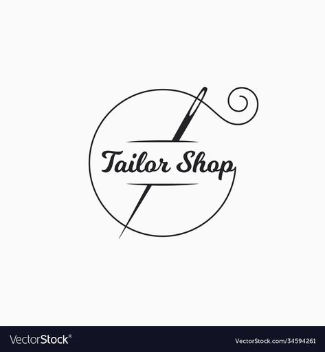 Needle Logo Design Sewing, Needle Logo Design, Logo Tailor, Needle Logo, Tailor Logo Design, Sewing Business Logo, Handmade Logo Design, Sewing Logo Design, Tailor Logo