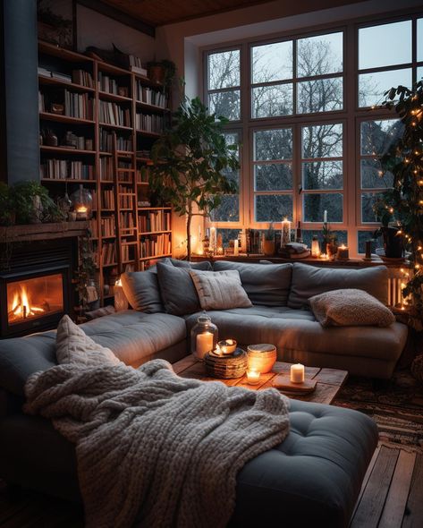 Peace ✨ Credit: @cozywonderspots . . . . . These imaginary scenes were created with the help of various programs 🫶🏻 . #livingroominterior… | Instagram Dark Academia Living Room, Moody Living Room, Dark Living Rooms, Living Room Goals, Cosy Living Room, Apartment Decor Inspiration, Living Room Green, Dream House Interior, Design Living Room