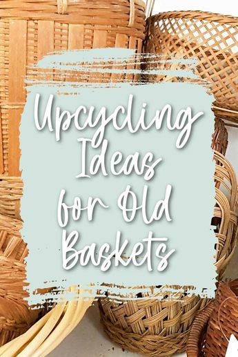 The thrift store is a never-ending source of amazing baskets...but sometimes, they just need a refresh. Or an amazing new purpose and lease on life! These upcycling ideas will give you all the inspiration you need to make over an interesting basket you thrifted so that it will look fabulous in your home! Old Laundry Baskets Ideas, Baskets For Decorating, Painting Baskets Ideas, Upcycle Baskets Ideas, Decorating With Thrift Store Finds, Egg Basket Decor Ideas, Decorative Baskets Ideas, Basket Crafts Ideas, What To Put In Baskets For Decor