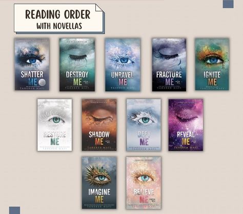 Shatter Me Series In Order, Adult Fantasy Romance Books, Defy Me, Restore Me, Unravel Me, Ignite Me, Teenage Books To Read, Single Book, Romance Series Books