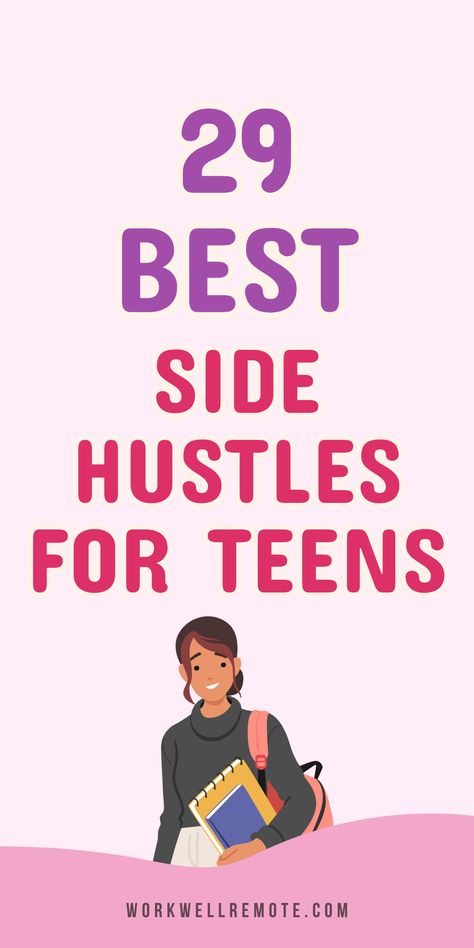 Looking for the Best Side Hustle for Teens? Check out these Side Hustle Ideas that are perfect for making money online or in your free time. From Social Media Jobs to creative side gigs, there are endless Ways To Make Money For Teens and Earn Money Fast! 🌟 College Side Hustle, Jobs For Teens Online, How To Start A Small Business For Teens, Teen Side Hustle Ideas, Side Hustle Ideas For Teens, Easy Jobs For Teens, Ways To Earn Money As A Teen, Side Hustles Uk, Side Gigs To Make Money