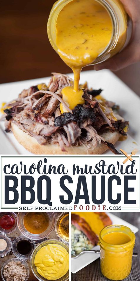 Carolina Bbq Sauce, Mustard Bbq Sauce, Homemade Bbq Sauce Recipe, Homemade Sauce Recipes, Barbecue Sauce Recipes, Condiment Recipes, Bbq Sauce Recipe, Bbq Sauce Homemade, Homemade Bbq