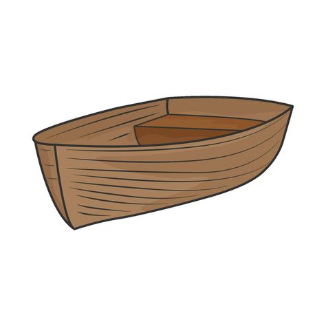 illustration of wooden boat Cartoon Boat, Boat Clipart, Fence Painting, Boat Cartoon, Fence Paint, Tree Saw, Heart Tree, Cityscape Photos, Small Boats