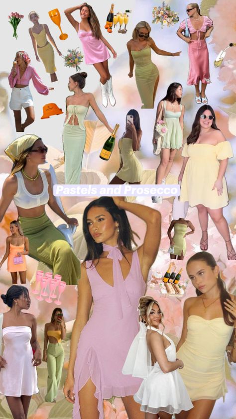 Color Coordinated Outfits Friends, Bachelorette Night Out Outfit Themes, Bachelorette Party Beach Theme, Pastel Theme Party, Party Dress Codes, Coordinates Outfits, Hen Party Dress, Vegas Bachelorette Party, Vegas Bachelorette