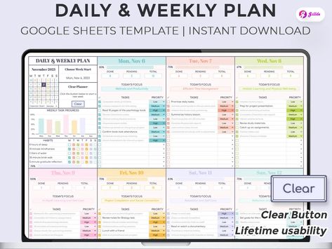 Google Sheets Templates Google Sheets Life Planner, Daily Planner Google Sheets, Cute Excel Templates, Excel Templates Design, Google Sheets Aesthetic Templates, Free Agenda Template, Google Planner Template, Google Sheet Budget Template Free, Google Sheets Calendar Templates Free