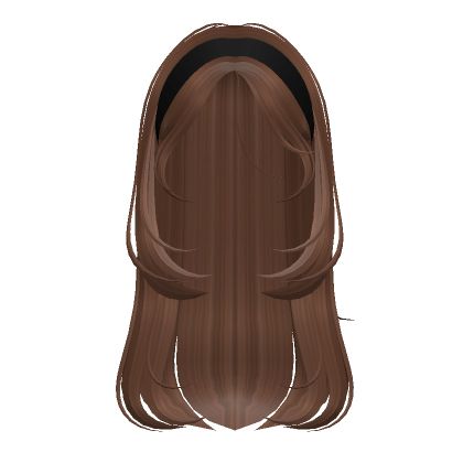 Layered Hair With Side Bangs, Brown Layered Hair, Hair With Side Bangs, Brown Hair Id, Brown Hair Roblox, Black Hair Roblox, Girl Code, Coding Clothes, Roblox Shirt